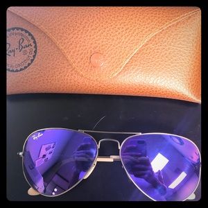 Ray-Ban aviator flash lenses glasses